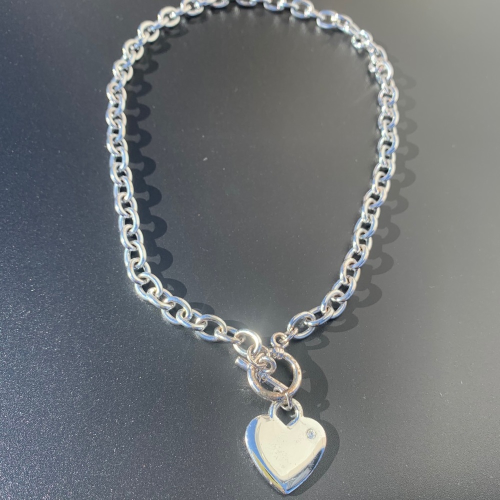 Heart shaped chain necklace